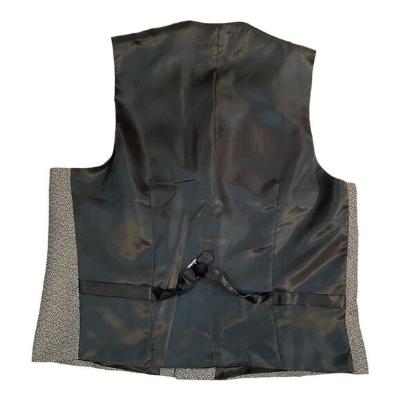 PRONTI Collection By Phita Mens Size Small Gray Black Dress Textured Vest - Picture 4 of 9